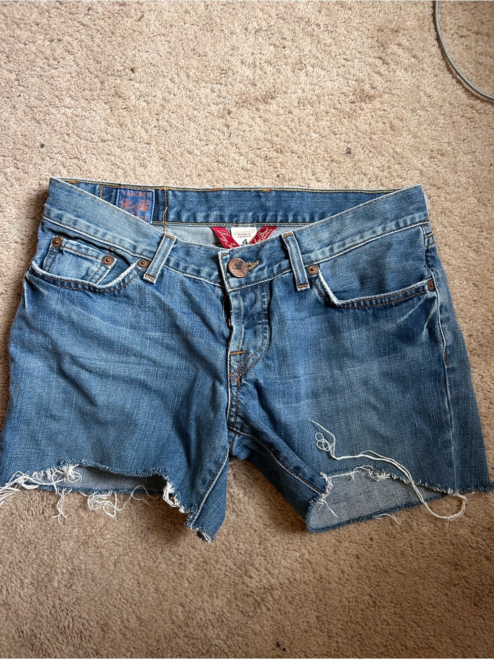 Lucky Brand Distressed Blue Denim Cutoff Shorts